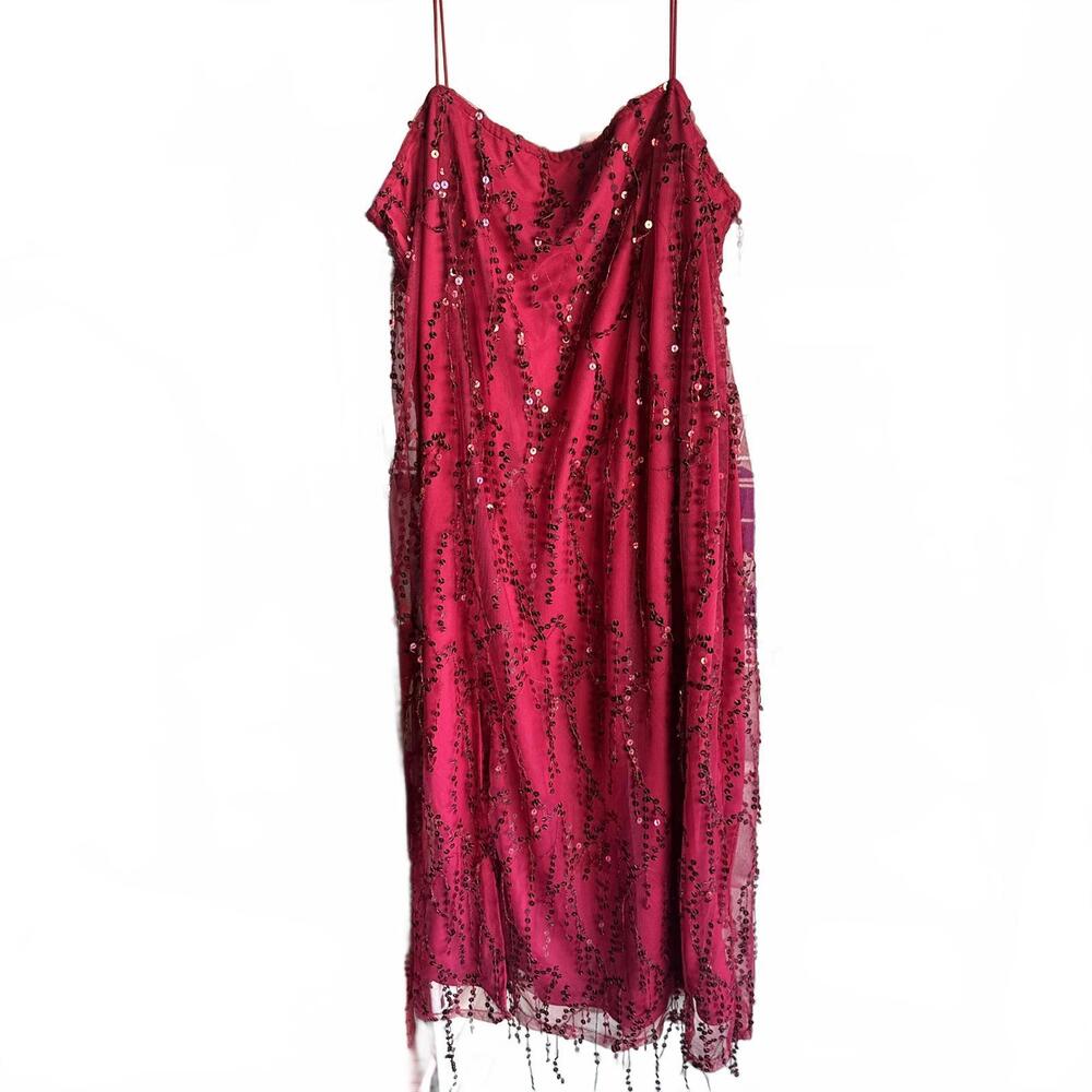 PrettyLittleThing Plus Size Pink Sequin Dress size 14